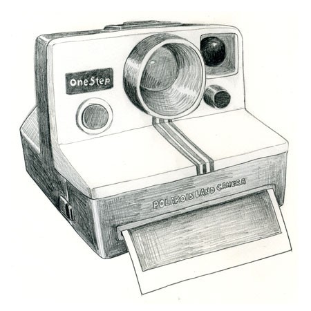 polaroid camera sketch